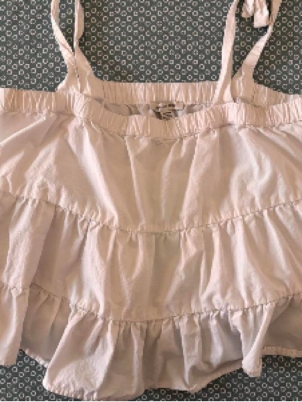 American Eagle Outfitters Cream Tiered Mini Skirt